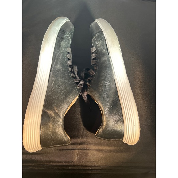 Cole Haan Black Leather Lace Up Sneakers Comfortable Everyday Casual Shoes - Picture 3 of 6